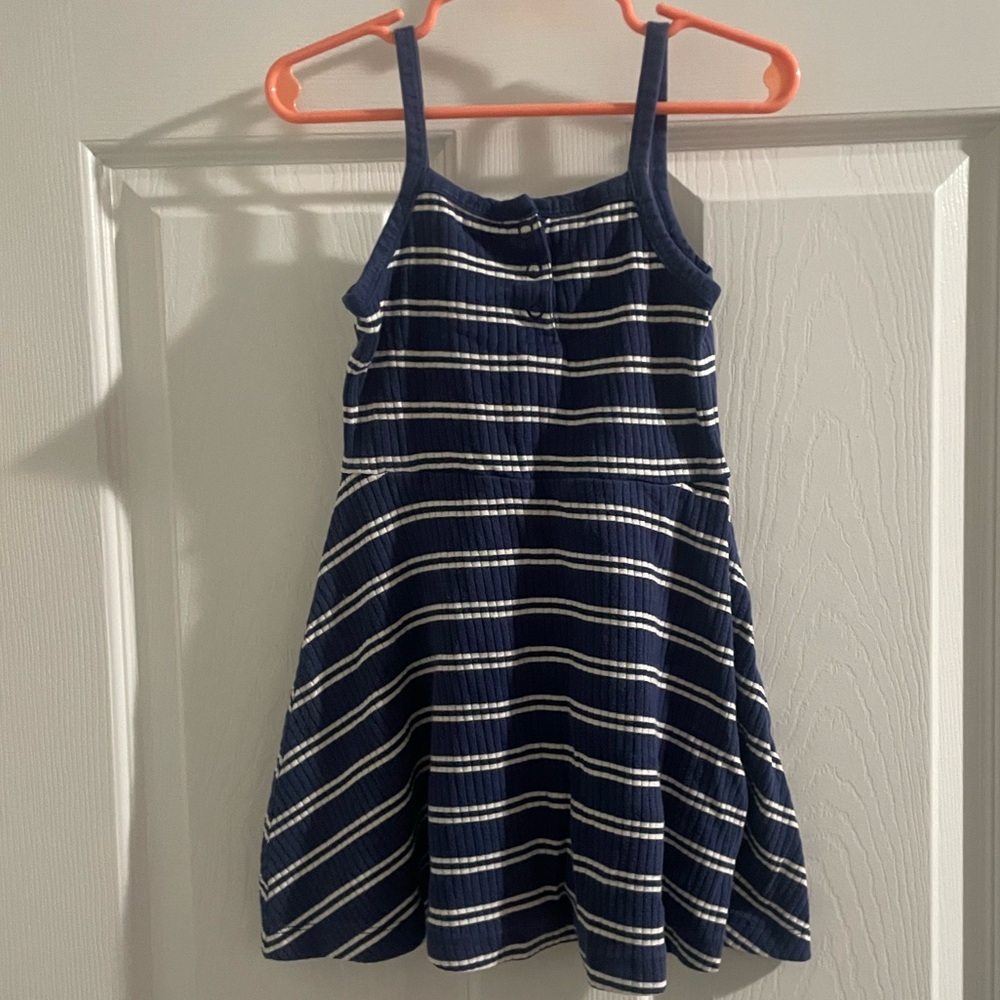 Hanna Andersson Navy and White Striped Tank Dress
